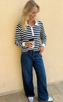 Say INA Copenhagen Polo / Bluse - Pamela - Navy Striped