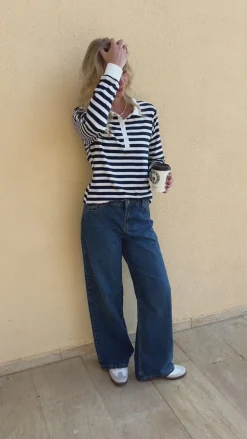 Say INA Copenhagen Polo / Bluse - Pamela - Navy Striped