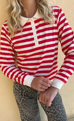 Say INA Copenhagen Polo / Bluse - Pamela - Red Striped