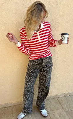 Say INA Copenhagen Polo / Bluse - Pamela - Red Striped