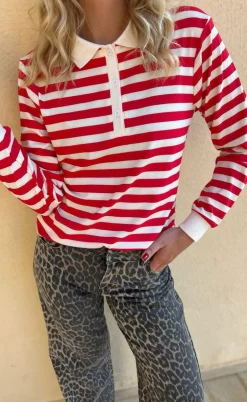 Say INA Copenhagen Polo / Bluse - Pamela - Red Striped