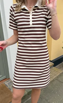 Say INA Copenhagen Polo Kjole - Pamela - Brown Striped