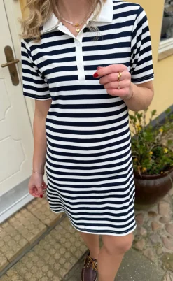 Say INA Copenhagen Polo Kjole - Pamela - Navy Striped