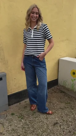 Say INA Copenhagen Polo T-Shirt - Pamela Summer - Navy Striped