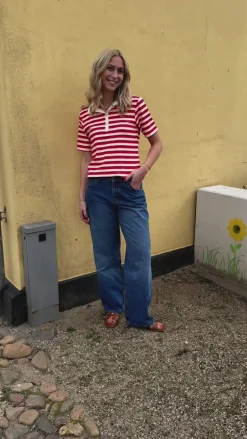 Say INA Copenhagen Polo T-Shirt - Pamela Summer - Red Striped