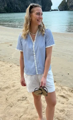 Say INA Copenhagen Shorts - Catja - White Broderie Anglaise