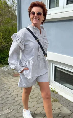 Say INA Copenhagen Shorts - Liv - Grey Striped