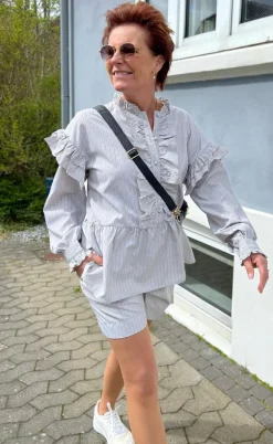 Say INA Copenhagen Shorts - Liv - Grey Striped