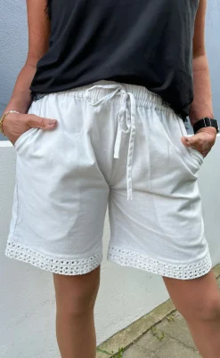 Say INA Copenhagen Shorts - Sandy Linen - Off White