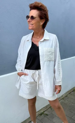 Say INA Copenhagen Shorts - Sandy Linen - Off White