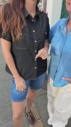 Say INA Copenhagen Skjorte - Detia Summer - Black Denim