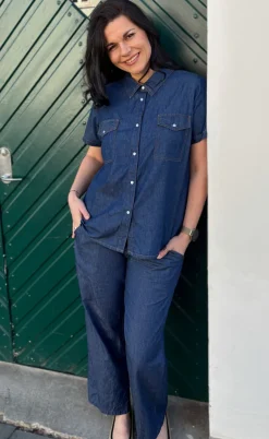 Say INA Copenhagen Skjorte - Detia Summer - Denim Blue