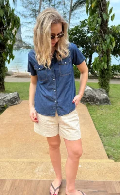 Say INA Copenhagen Skjorte - Detia Summer - Denim Blue