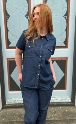 Say INA Copenhagen Skjorte - Detia Summer - Denim Blue
