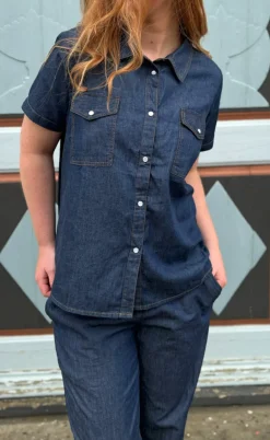 Say INA Copenhagen Skjorte - Detia Summer - Denim Blue