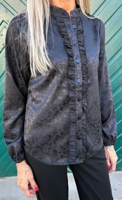 Say INA Copenhagen Skjorte - Florina - Black Flower