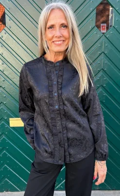 Say INA Copenhagen Skjorte - Florina - Black Flower