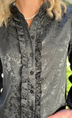 Say INA Copenhagen Skjorte - Florina - Black Flower