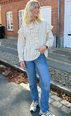 Say INA Copenhagen Skjorte - Frida - Red Striped