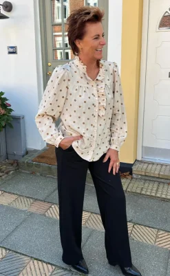 Say INA Copenhagen Skjorte - Kesha - Beige / Brown Dots
