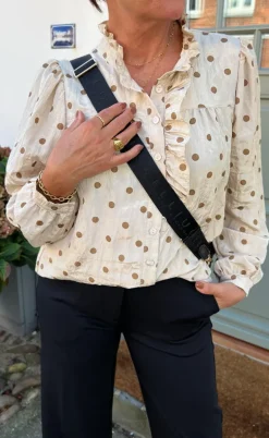 Say INA Copenhagen Skjorte - Kesha - Beige / Brown Dots