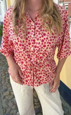 Say INA Copenhagen Skjorte - Liana - Pink / Red Flowers