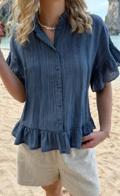 Say INA Copenhagen Skjorte - Michela - Blue