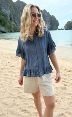 Say INA Copenhagen Skjorte - Michela - Blue