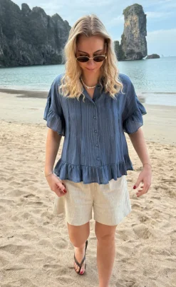 Say INA Copenhagen Skjorte - Michela - Blue