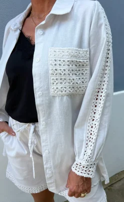 Say INA Copenhagen Skjorte - Sandy Linen - Off White