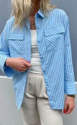 Say INA Copenhagen Skjorte - Simili - Blue Striped