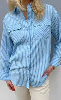 Say INA Copenhagen Skjorte - Simili - Blue Striped