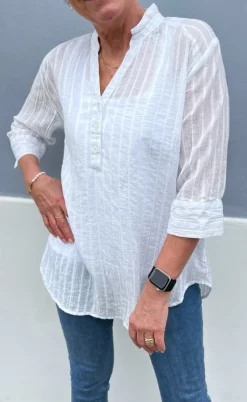 Say INA Copenhagen Skjorte - Simona - White Lurex