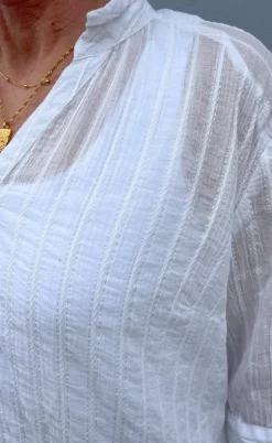 Say INA Copenhagen Skjorte - Simona - White Lurex