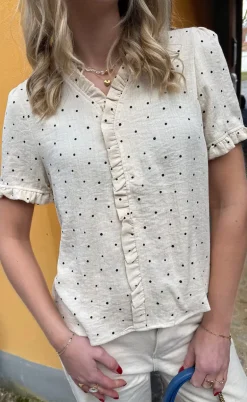 Say INA Copenhagen Top - Catja - Black Dots