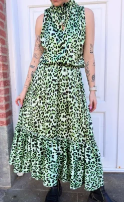 Say INA Copenhagen Top - Ellen - Green Leo (vendbar)