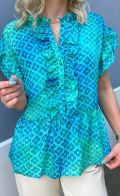 Say INA Copenhagen Top - Freya - Aqua