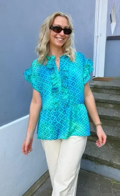 Say INA Copenhagen Top - Freya - Aqua