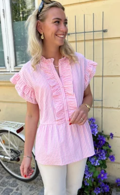 Say INA Copenhagen Top - Freya - Pink Striped