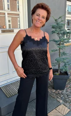 Say INA Copenhagen Top - Kiki - Black Leopard