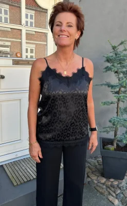 Say INA Copenhagen Top - Kiki - Black Leopard