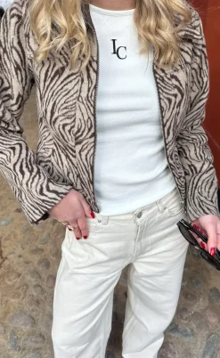 Say INA Copenhagen Top - Lea Logo - Off White