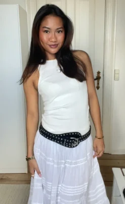 Say INA Copenhagen Top - Lea Logo - Off White