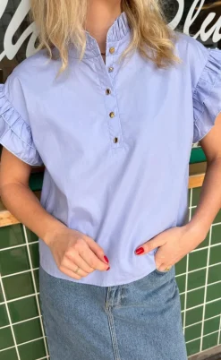 Say INA Copenhagen Top - Mandy - Mermaid Blue