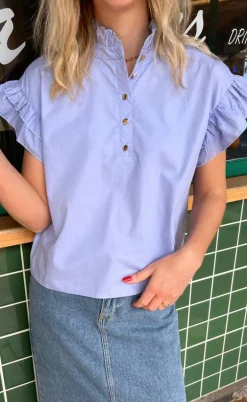 Say INA Copenhagen Top - Mandy - Mermaid Blue