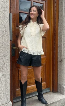 Say INA Copenhagen Top - Pia Lace - Creme