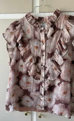 Say INA Copenhagen Top - Zita - Brown Flowers