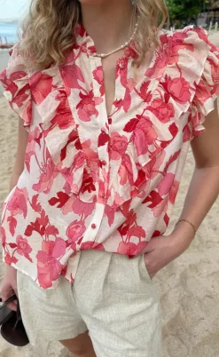 Say INA Copenhagen Top - Zita - Pink Flowers