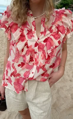 Say INA Copenhagen Top - Zita - Pink Flowers