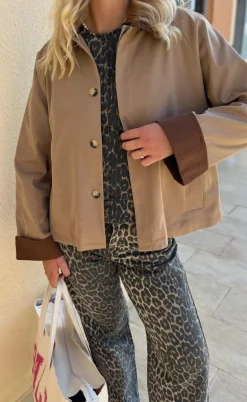 Say INA Copenhagen Trenchcoat / Jakke - Caroline Contrast - Camel / Brown